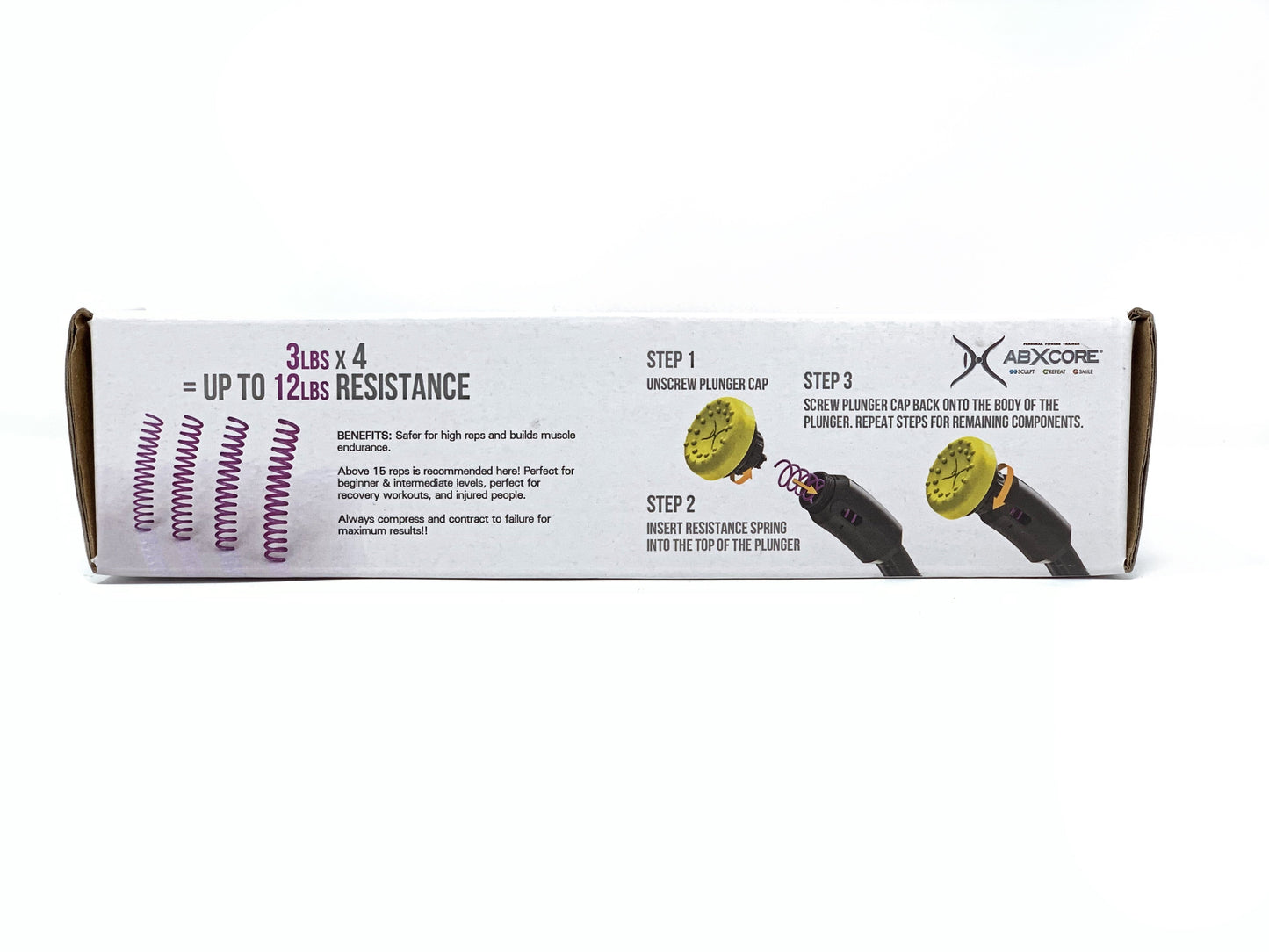 Extra 4 x 3 LBS Resistance Springs (Easier Workout) - Abxcore