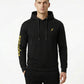 Man wearing AbXcore men’s black hoodie front view