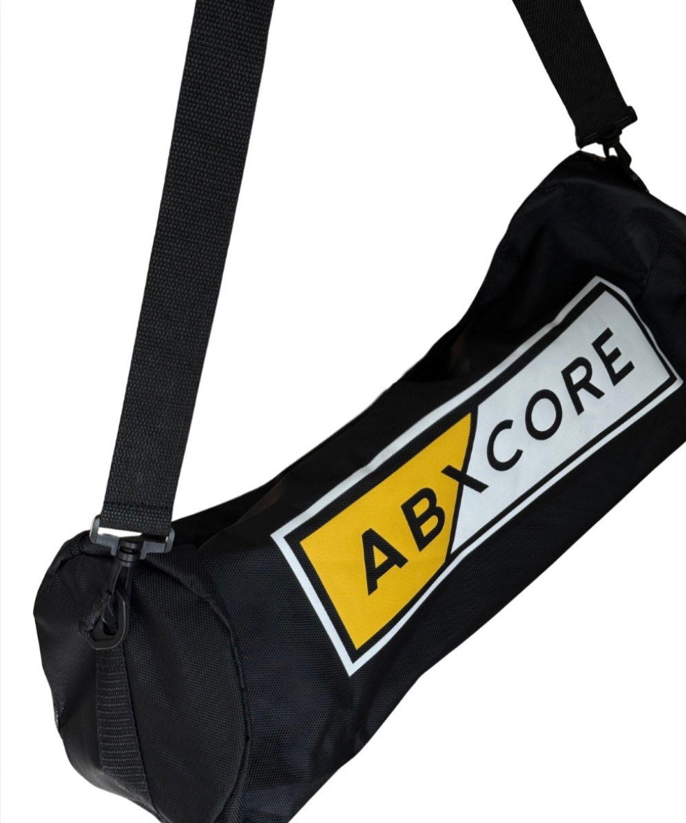 ABXCORE black gym sports bag with adjustable strap