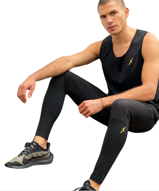 Abxcore men's athletic black  tank top for training, sleeveless workout shirt 