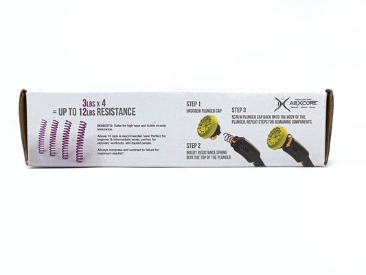 Extra 4 x 3 LBS Resistance Springs (Easier Workout) - Abxcore